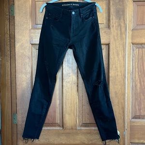 Articles of Society distressed black skinny jean